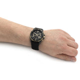  Shop Authentic Bulova Marine Star Chronograph Black Dial Black Rubber Strap Watch for Men - 98B278 - Luxxuri