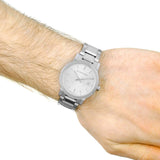  Shop Authentic Burberry The City White Dial Silver Steel Strap Watch for Women - BU9144 - Luxxuri