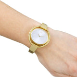  Shop Authentic Calvin Klein Impetuous White Dial Gold Steel Strap Watch for Women - K4F2N516 - Luxxuri