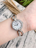 Shop Authentic Bulova Crystal Collection Mother of Pearl Dial Silver Steel Strap Watch for Women - 96L223 - Luxxuri