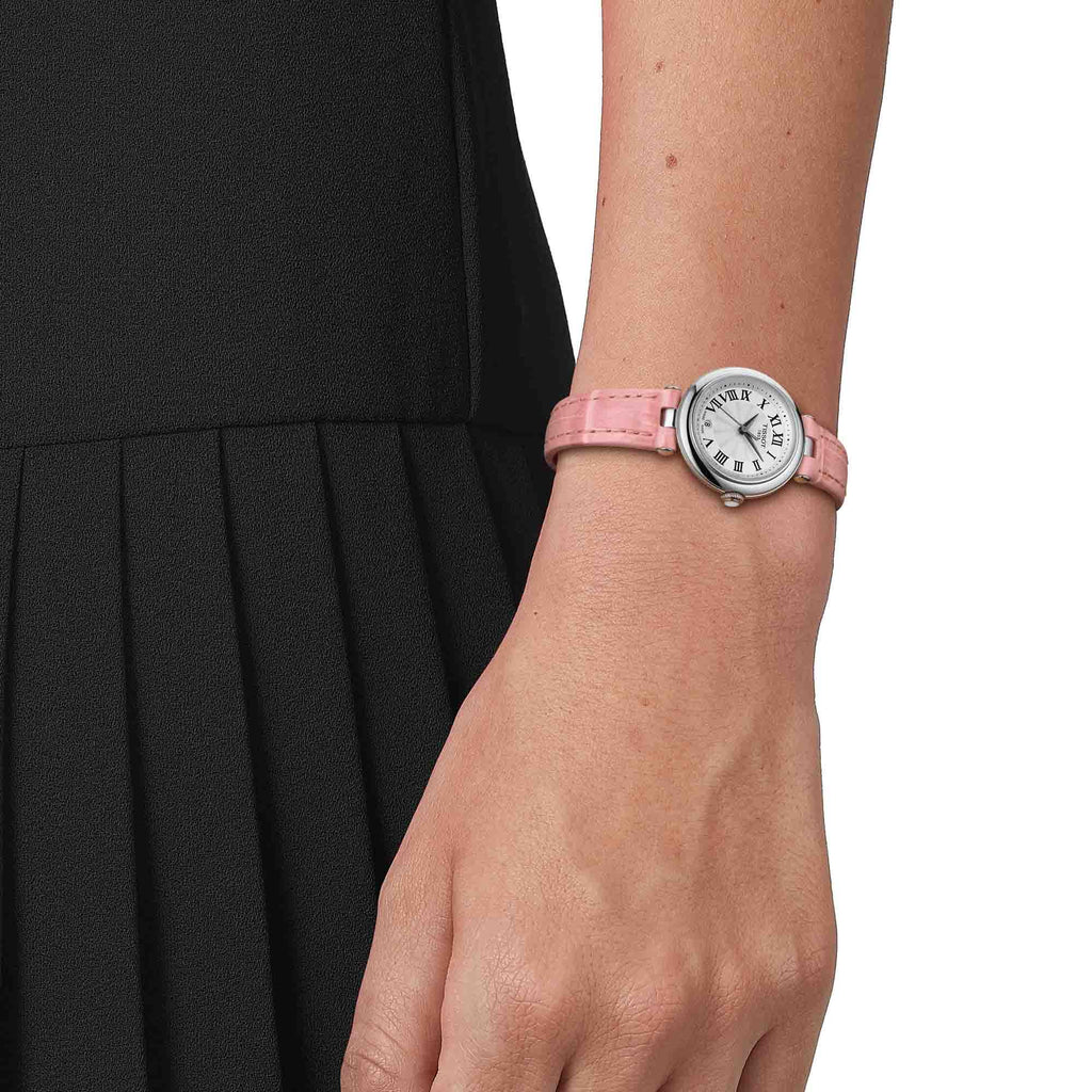  Shop Authentic Tissot Bellissima Small Lady Silver Dial Pink Leather Strap Watch For Women - T126.010.16.013.01 - Luxxuri