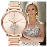  Shop Authentic Michael Kors Portia Quartz Rose Gold Dial Rose Gold Steel Strap Watch For Women - MK3678 - Luxxuri