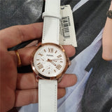  Shop Authentic Fossil Cecile White Dial White Leather Strap Watch for Women - AM4486 - Luxxuri