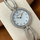  Shop Authentic Bulova Crystal Collection Mother of Pearl Dial Silver Steel Strap Watch for Women - 96L223 - Luxxuri