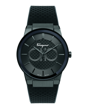  Shop Authentic Salvatore Ferragamo Sapphire Black Dial Black Rubber Strap Watch for Men - SFHP00320 - Luxxuri