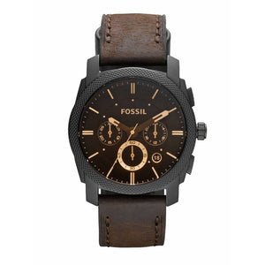  Shop Authentic Fossil Machine Flight Chronograph Brown Dial Brown Leather Strap Watch for Men - FS4656 - Luxxuri