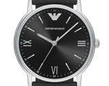  Shop Authentic Emporio Armani Kappa Analog Quartz Black Dial Black Leather Strap Watch For Men - AR11013 - Luxxuri