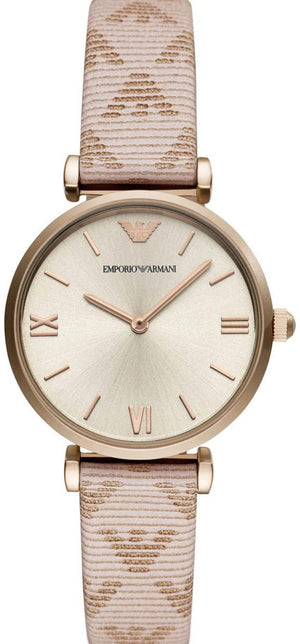  Shop Authentic Emporio Armani Analog Grey Dial Pink Leather Strap Watch For Women - AR11126 - Luxxuri