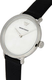  Shop Authentic Emporio Armani Modern White Dial Black Leather Strap Watch For Women - AR11159 - Luxxuri
