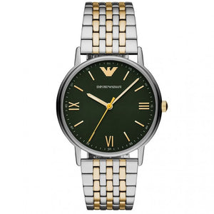  Shop Authentic Emporio Armani Kappa Quartz Black Dial Two Tone Mesh Bracelet Watch For Men - AR11228 - Luxxuri