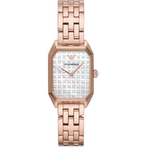  Shop Authentic Emporio Armani Gioia Quartz Mother of Pearl Dial Rose Gold Steel Strap Watch For Women - AR11389 - Luxxuri