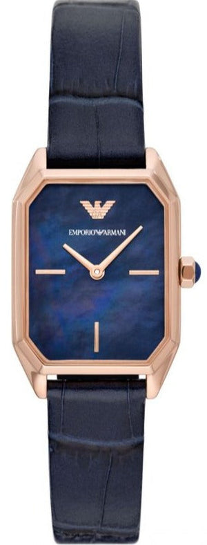  Shop Authentic Emporio Armani Gioia Quartz Mother of Pearl Blue Dial Blue Leather Strap Watch For Women - AR11426 - Luxxuri