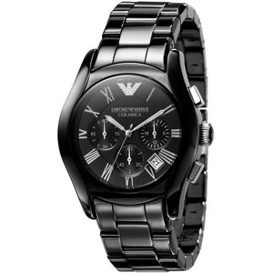  Shop Authentic Emporio Armani Valente Chronograph Black Dial Black Ceramic Strap Watch For Men - AR1400 - Luxxuri