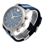  Shop Authentic Emporio Armani Luigi Chronograph Quartz Blue Dial Blue Nylon Strap Watch For Men - AR1949 - Luxxuri