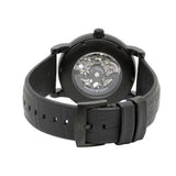 Shop Authentic Emporio Armani Meccanico Automatic Skeleton Dial Black Leather Strap Watch For Men - AR60008 - Luxxuri