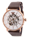  Shop Authentic Emporio Armani Meccanico Automatic White Dial Brown Leather Strap Watch For Men - AR60027 - Luxxuri