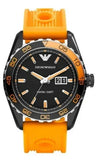  Shop Authentic Emporio Armani Sportivo Quartz Black Dial Orange Rubber Strap Watch For Men - AR6046 - Luxxuri
