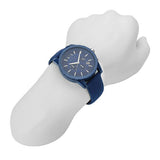  Shop Authentic Armani Exchange Outerbanks Chronograph Blue Dial Blue Silicone Strap Watch For Men - AX1327 - Luxxuri