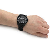  Shop Authentic Armani Exchange Banks Chronograph Black Dial Black Steel Strap Watch For Men - AX1722 - Luxxuri
