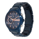  Shop Authentic Armani Exchange Hampton Chronograph Blue Dial Blue Steel Strap Watch For Men - AX2430 - Luxxuri