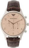  Shop Authentic Emporio Armani Classic Chronograph Cream Dial Brown Leather Strap Watch For Men - AR1878 - Luxxuri