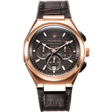  Shop Authentic Maserati Triconic Chronograph Grey Dial Brown Leather Strap Watch For Men - R8871639003 - Luxxuri