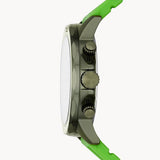  Shop Authentic Fossil Bannon Chronograph Grey Dial Green Silicone Strap Watch for Men - BQ2501 - Luxxuri