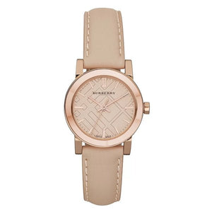  Shop Authentic Burberry The City Gold Dial Beige Leather Strap Watch for Women - BU9210 - Luxxuri