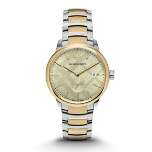 Shop Authentic Burberry The Classic Gold Dial Two Tone Steel Strap Watch for Men - BU10011 - Luxxuri