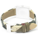  Shop Authentic Burberry Pioneer Gold Dial Haymarket Beige Leather Strap Watch for Women - BU9509 - Luxxuri