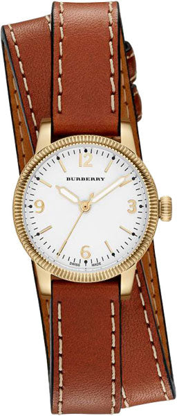  Shop Authentic Burberry Utilitarian White Dial Brown Leather Strap Watch for Women - BU7850 - Luxxuri