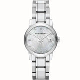  Shop Authentic Burberry The City Diamonds Silver Dial Silver Steel Strap Watch for Women - BU9125 - Luxxuri