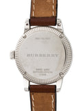  Shop Authentic Burberry Utilitarian White Dial Brown Leather Strap Watch for Women - BU7848 - Luxxuri