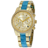  Shop Authentic Michael Kors Ritz Gold Dial Two Tone Steel Strap Watch for Women - MK6328 - Luxxuri