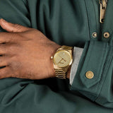  Shop Authentic Gucci G Timeless Gold Dial Gold Steel Strap Unisex Watch - YA126461 - Luxxuri