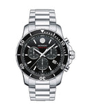  Shop Authentic Movado Series 800 Chronograph Black Dial Silver Steel Strap Watch For Men - 2600142 - Luxxuri