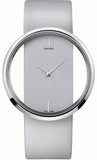  Shop Authentic Calvin Klein Glam Transparent Silver Dial Grey Leather Strap Watch for Women - K9423193 - Luxxuri