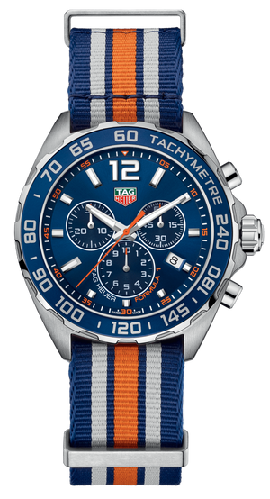  Shop Authentic Tag Heuer Formula 1 Chronograph 43mm Blue Dial NATO Strap Watch for Men - CAZ1014.FC8196 - Luxxuri