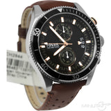  Shop Authentic Fossil Wakefield Black Dial Brown Leather Strap Watch for Men - CH2944 - Luxxuri