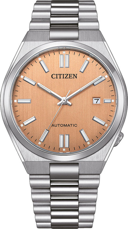  Shop Authentic Citizen Tsuyosa Automatic Salmon Orange Dial Silver Steel Strap Watch For Men - NJ0159-86Z - Luxxuri