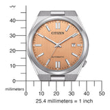  Shop Authentic Citizen Tsuyosa Automatic Salmon Orange Dial Silver Steel Strap Watch For Men - NJ0159-86Z - Luxxuri