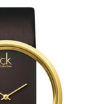  Shop Authentic Calvin Klein Glam Transparent Dial Brown Leather Strap Watch for Women - K9423503 - Luxxuri