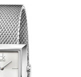  Shop Authentic Calvin Klein Mark Silver Dial Silver Mesh Bracelet Watch for Women - K3R23126 - Luxxuri