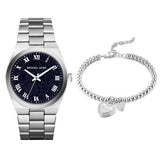 Shop Authentic Michael Kors Channing Midnight Blue Dial Silver Steel Strap Watch for Women - MK6113 - Luxxuri
