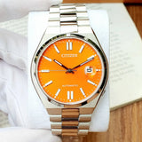  Shop Authentic Citizen Tsuyosa Automatic Orange Dial Silver Steel Strap Watch For Men - NJ0151-88Z - Luxxuri