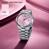  Shop Authentic Citizen x Pantone Automatic Dreamy Pink Dial Silver Steel Strap Watch For Men - NJ0158-89X - Luxxuri