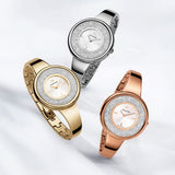  Shop Authentic Swarovski Crystalline Bracelet White Dial Gold Steel Strap Watch for Women - 5269253 - Luxxuri