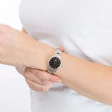  Shop Authentic Daniel Wellington Iconic Link Black Dial Silver Steel Strap Watch For Women - DW00100208 - Luxxuri
