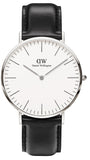  Shop Authentic Daniel Wellington Classic Sheffield White Dial Black Leather Strap Watch For Men - DW00100020 - Luxxuri