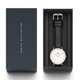  Shop Authentic Daniel Wellington Classic Sheffield White Dial Black Leather Strap Watch For Men - DW00100020 - Luxxuri